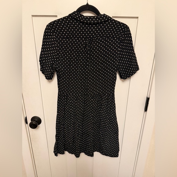 Urban Outfitters UO Dot Floral Mini Shirt Dress Short Sleeve Button Collared S - Picture 6 of 9